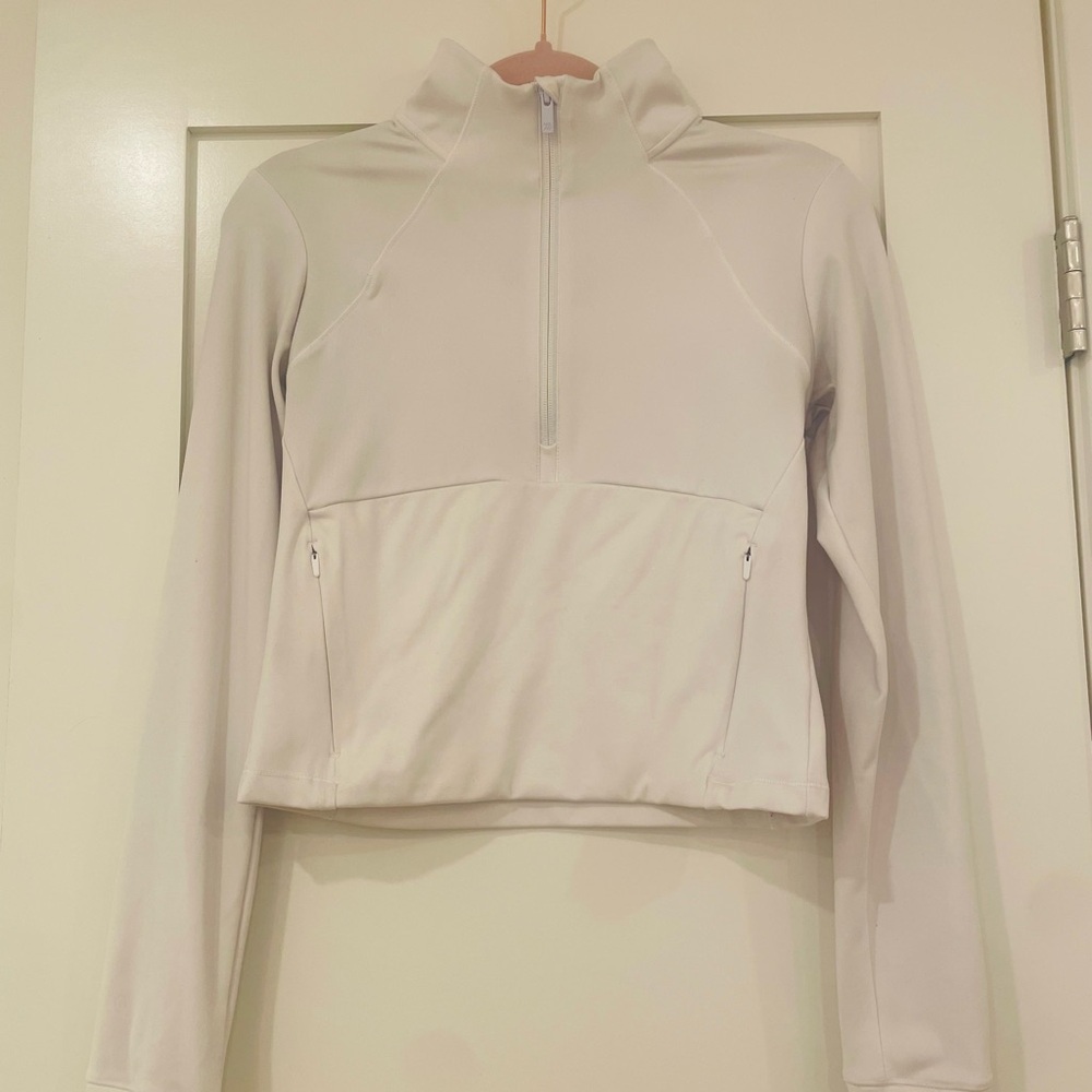 White Quarter-Zip Pullover